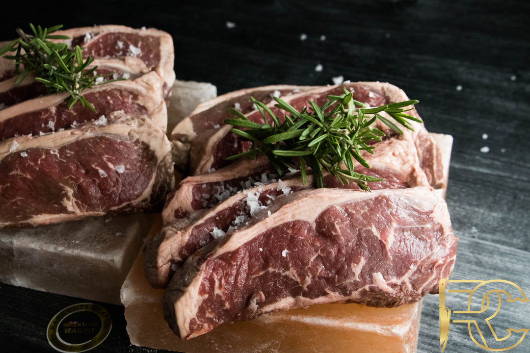 12 Pack Angus Strip Steaks - 1" thick each