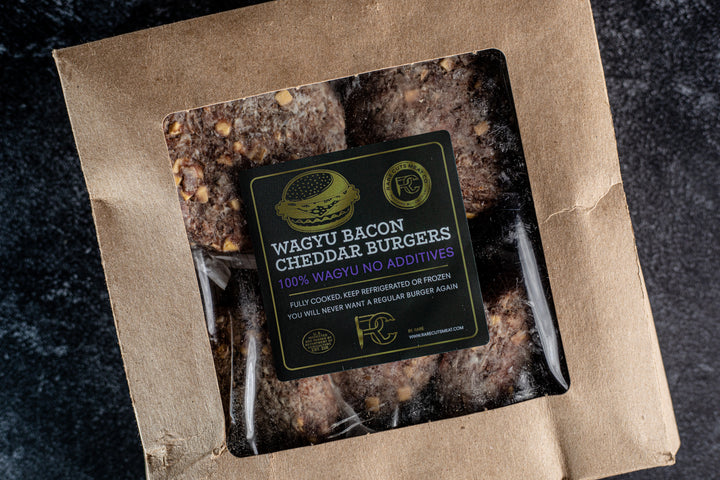 Wagyu Bacon Cheddar Burgers - 8 Pack